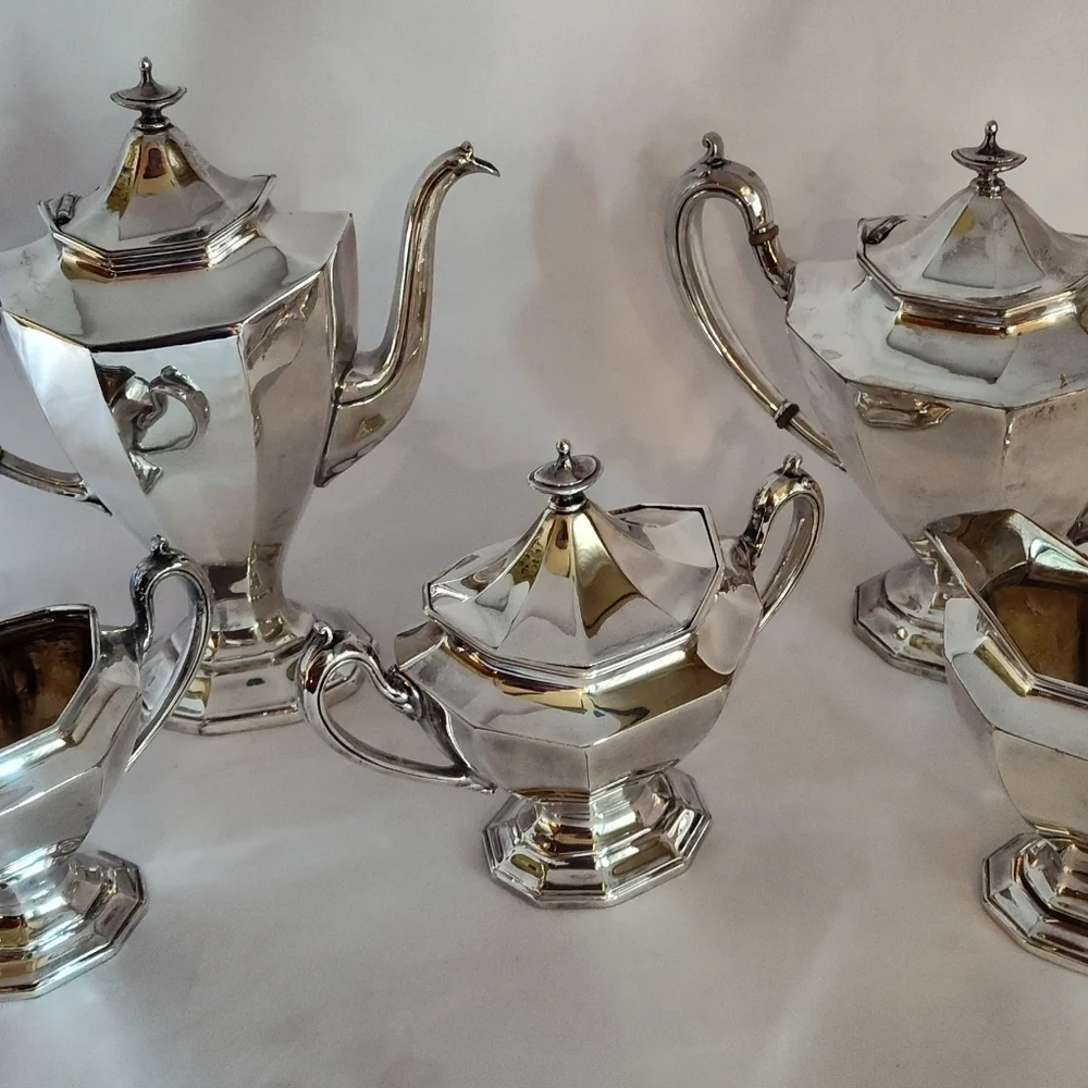 Early 20th-Century Reed And Barton 5-Piece Coffee Tea Service Set